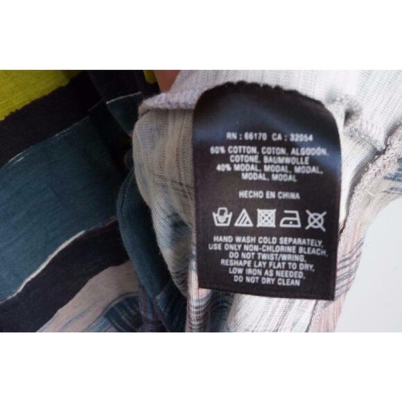 ANTHROPOLOGIE DELETTA sz XS DEWY TONIC tee colorful s/s brush strokes EUC - Picture 6 of 7